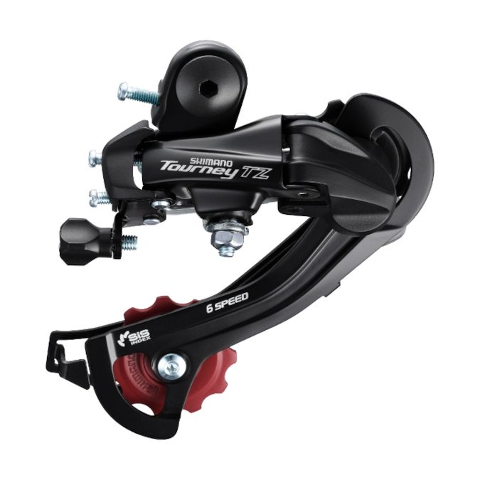 SHM R/DERAILLURE RD-TZ500  6SPD BRACKET TYPE, Colour: Black