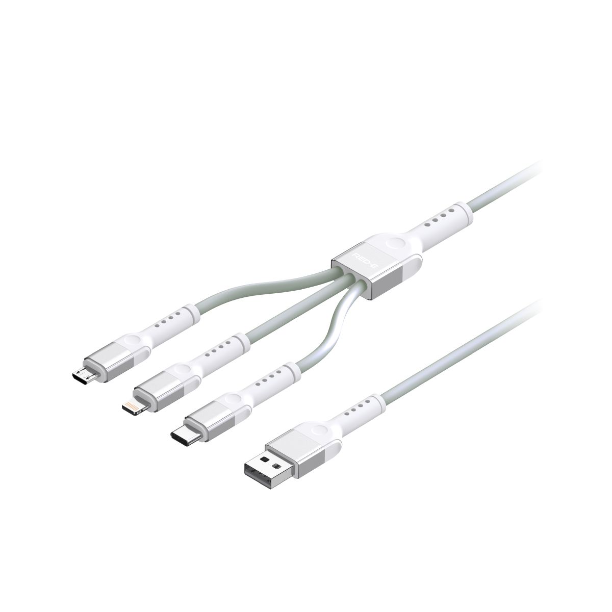 RED-E WARP 3 IN 1 SILICON CABLE, Colour: White
