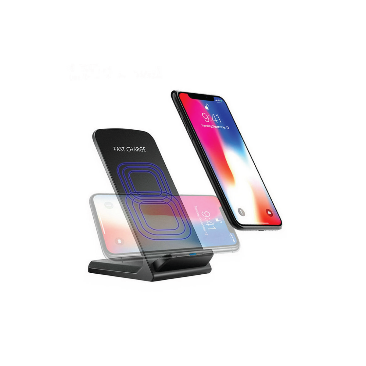 RED-E 15W WIRELESS DESKTOP CHARGER, Colour: Black