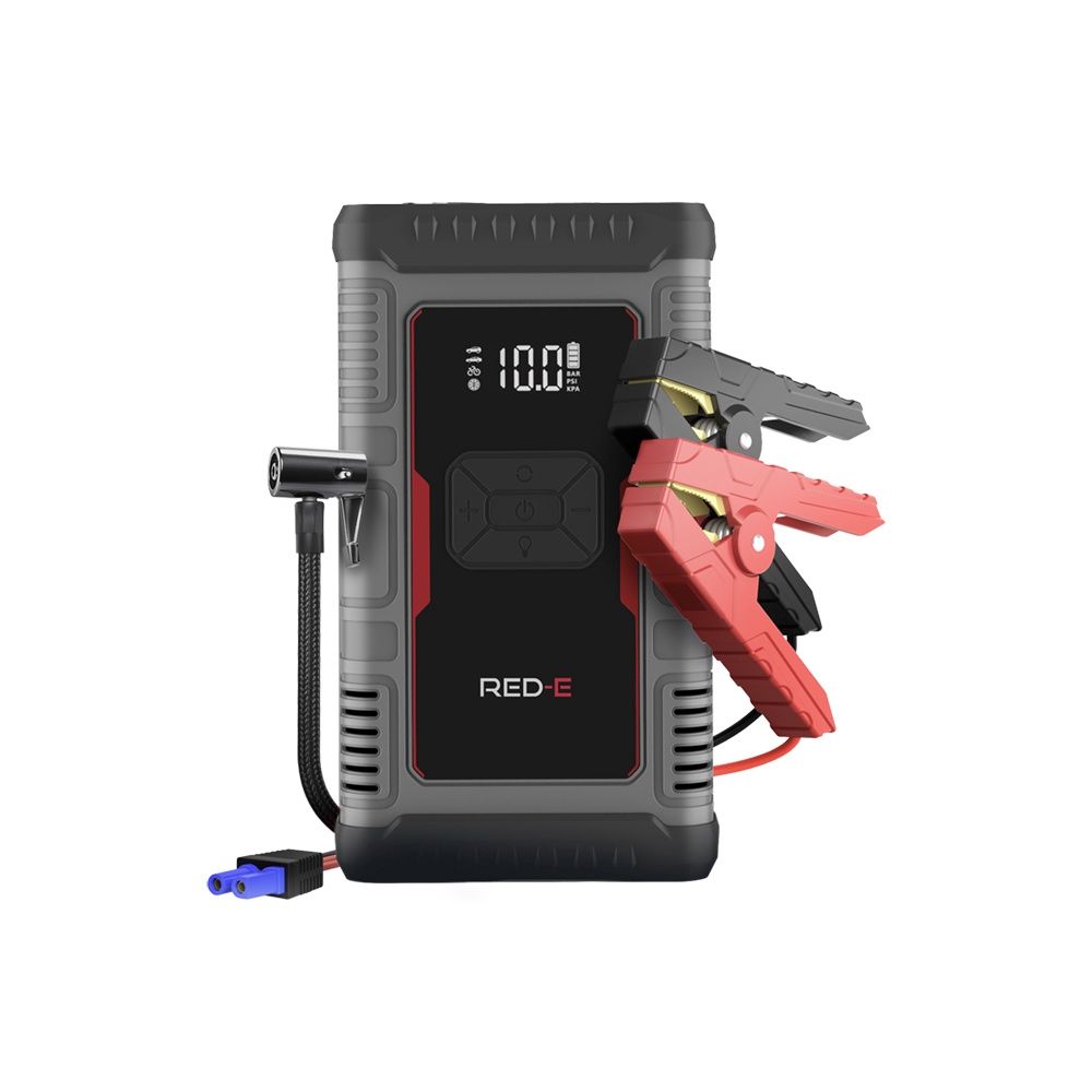 RED-E 10K MAH JUMPER WITH COMPRESSOR, Colour: Black/Red