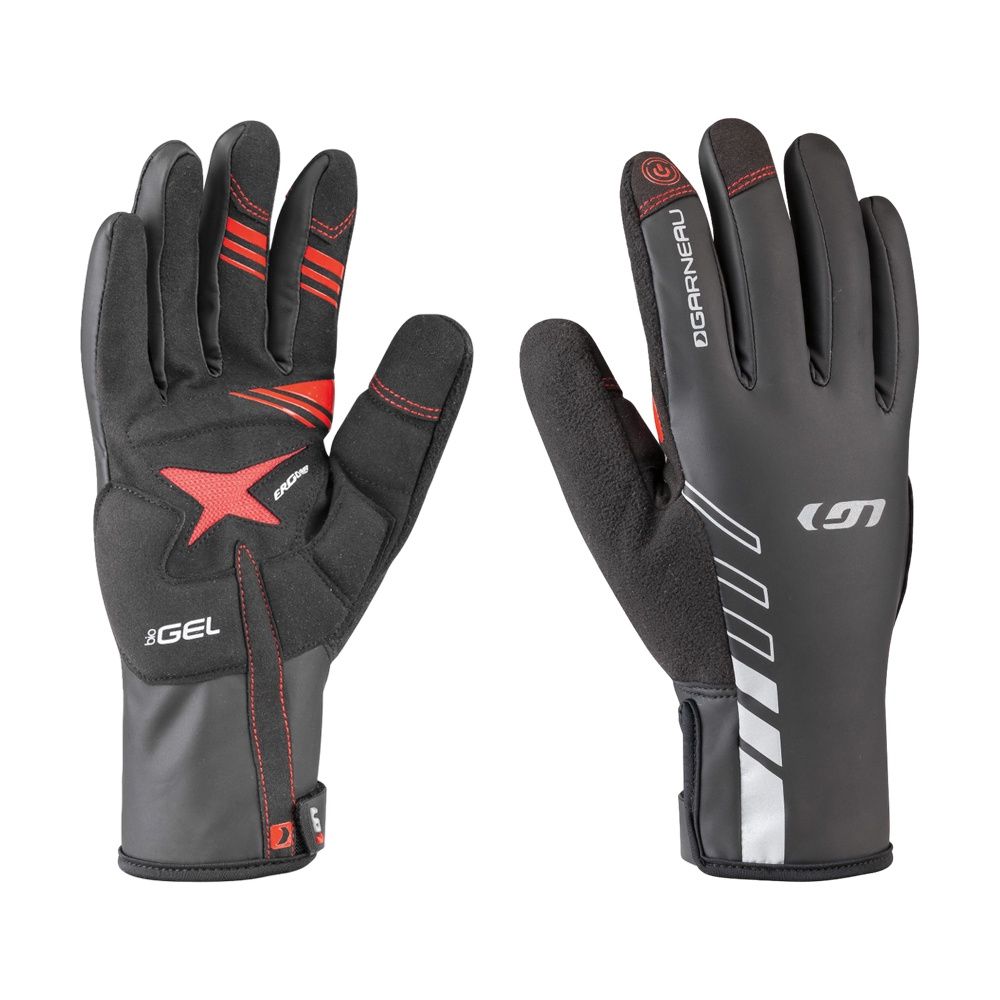 LOUIS GARNEAU RAFALE 2 GLOVES, Colour: Black/Red, Size: S