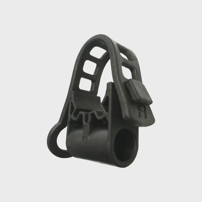 HOLDFAST FLEXI CLAMP  FOR ROUND + STRAP, Colour: Black