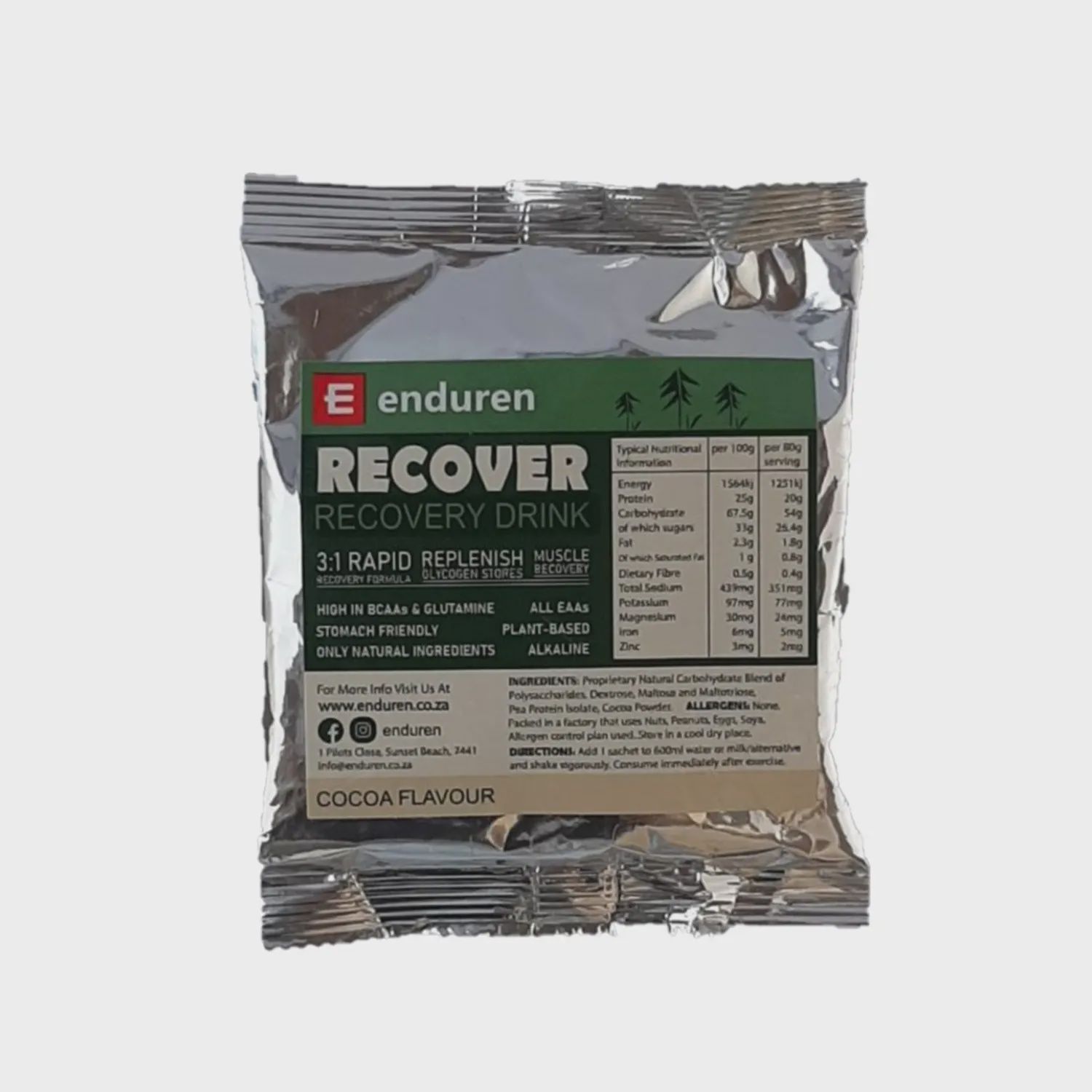 ENDUREN RECOVER SACHET 80G, Colour: Cocoa Flavour