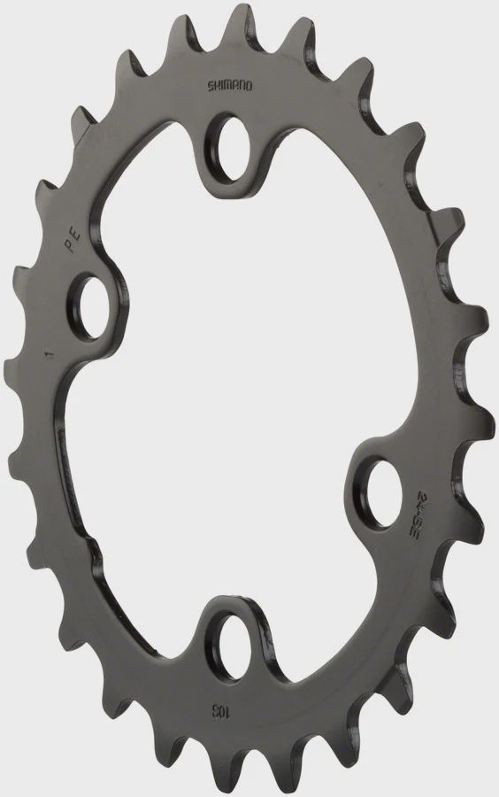 SHIMANO FCM6000 CHAINRING 24T, Colour: Black