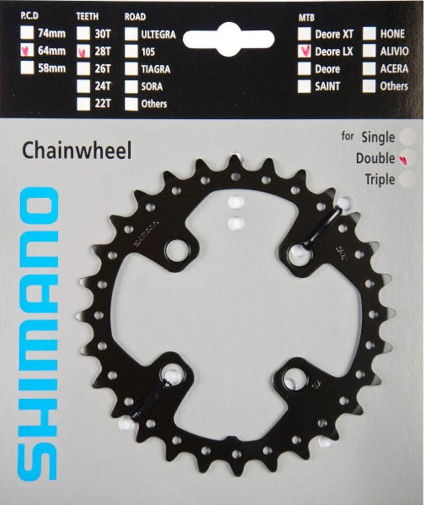 SHIMANO FCM675 CR 28T AJ, Colour: Black