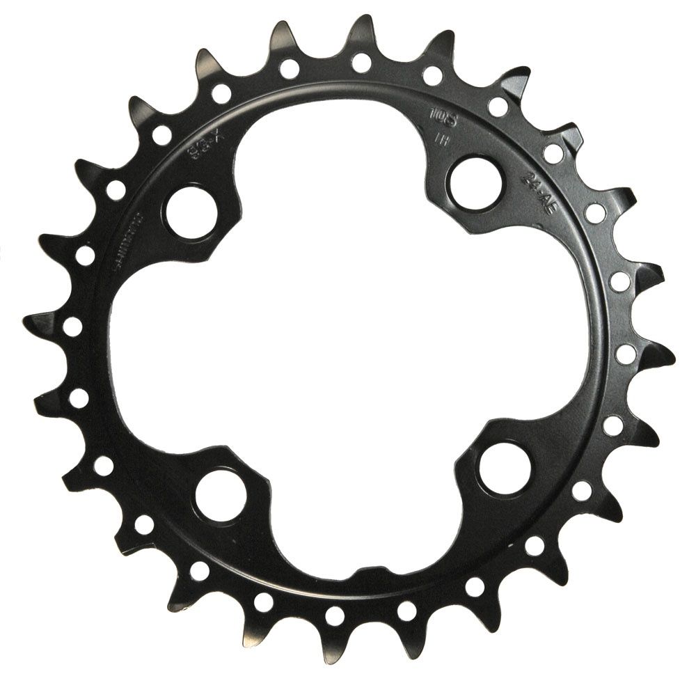SHIMANO SLX  FCM660 24T 10SPD CHAINRING, Colour: Black
