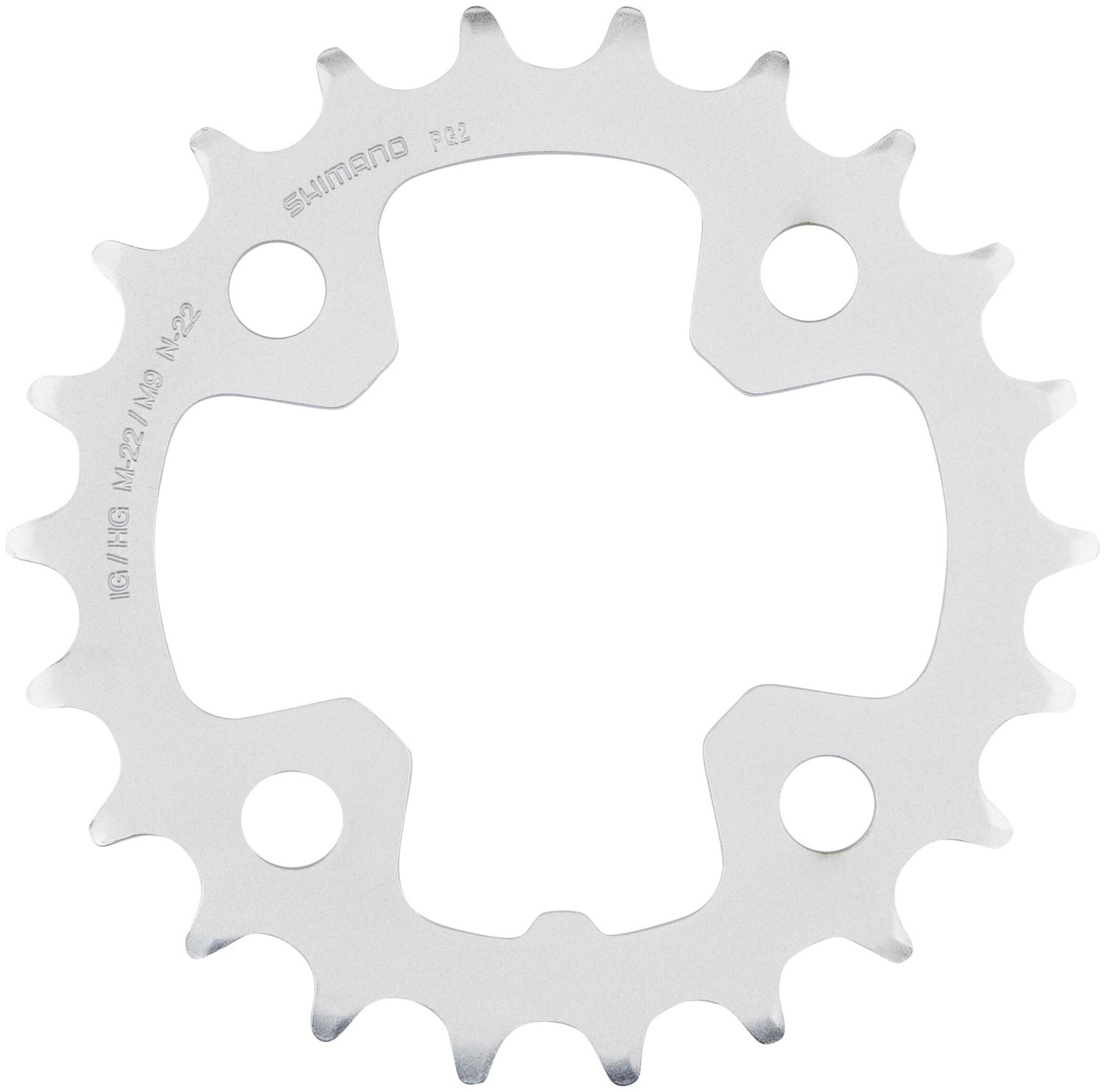 SHIMANO DEORE FCM510 22T C/RING  9SPD 64MM, Colour: Silver