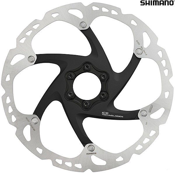 SHIMANO ROTOR 6 BOLT 203MM XT ICE TEC, Colour: Silver