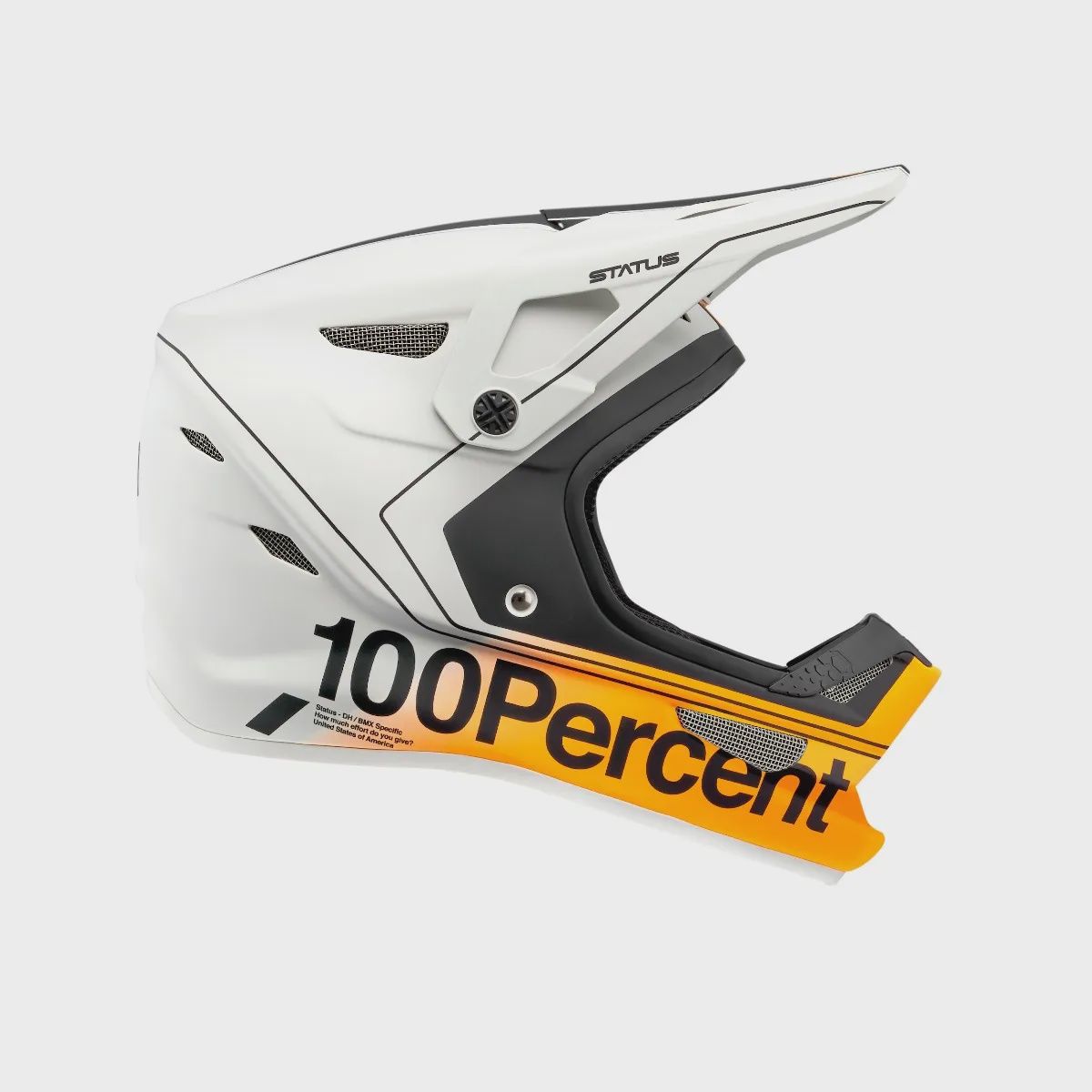 100% STATUS HELMET CARBY/SILVER, Colour: Carby/Silver, Size: Large