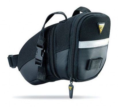 TOPEAK AERO WEDGE MEDIUM W/STRAP, Colour: Black