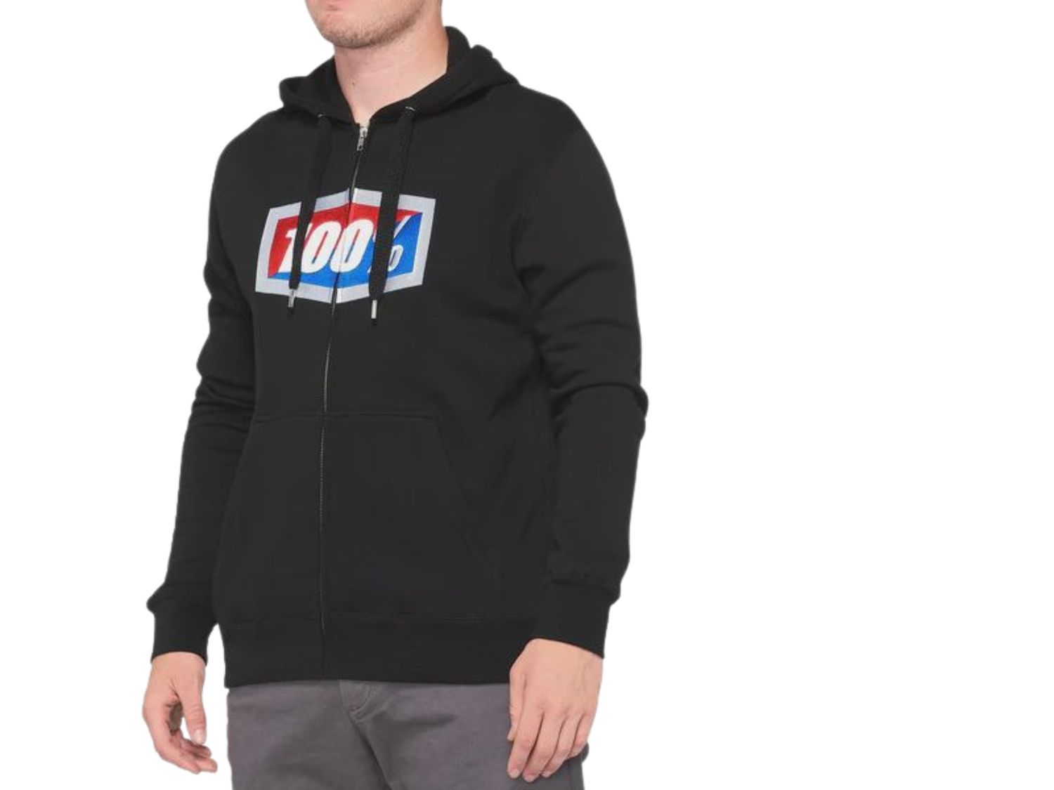100% CLASSIC HOODED PULLOVER, Colour: Black, Size: Small