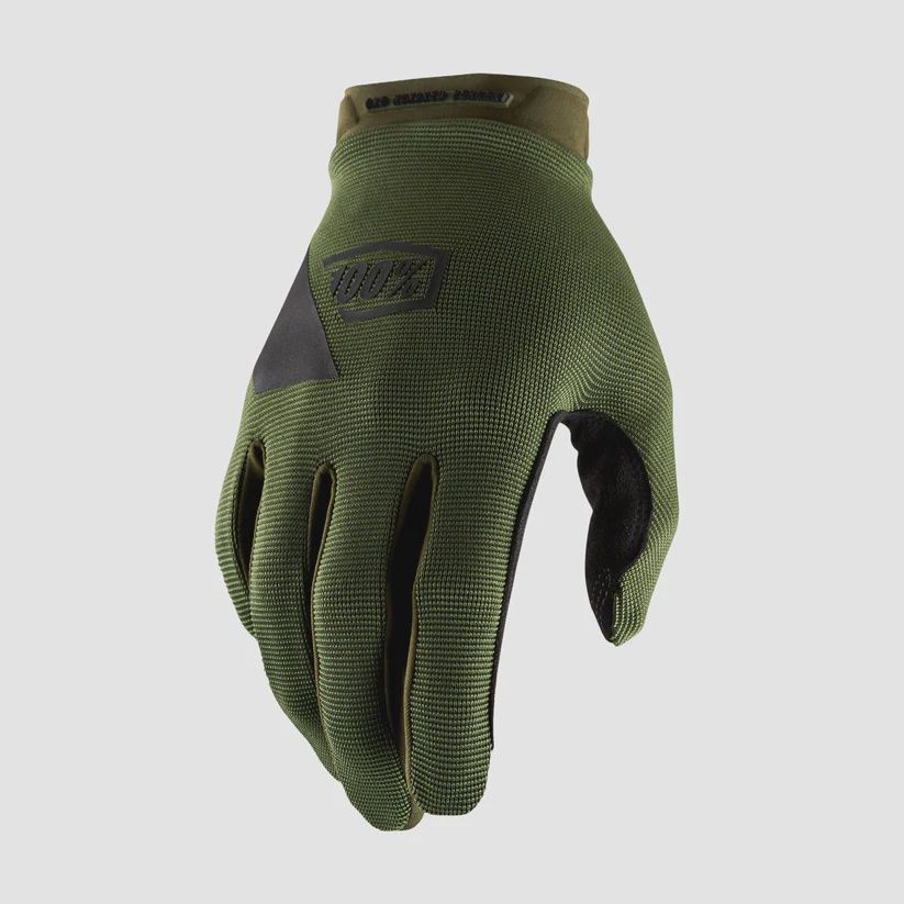 100% RIDECAMP GLOVES ARMY GREEN, Size: S