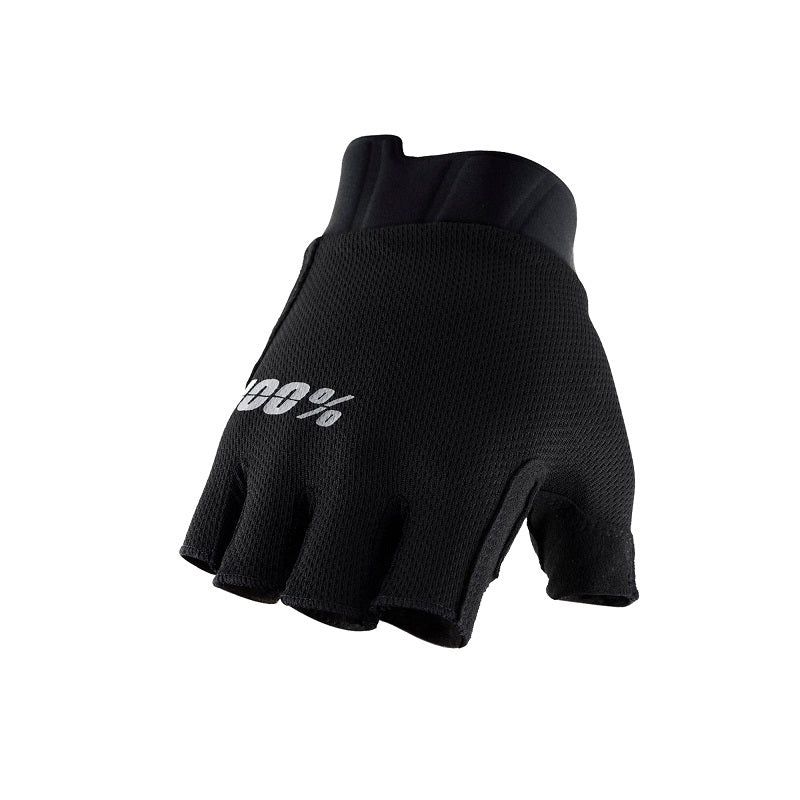 100% EXCEEDA GEL SHORT FINGER BLK, Size: S, Colour: BLACK
