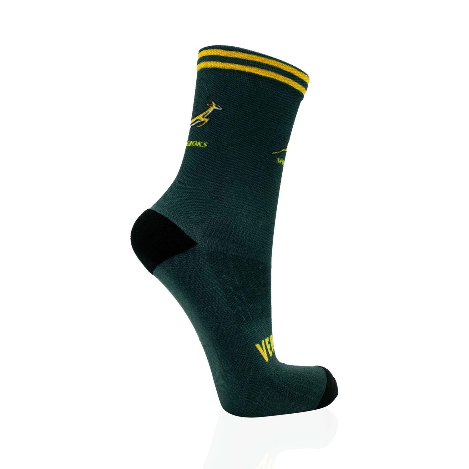 VERSUS SPRINGBOK RUGBY SOCKS, Colour: Green, Size: 4-7