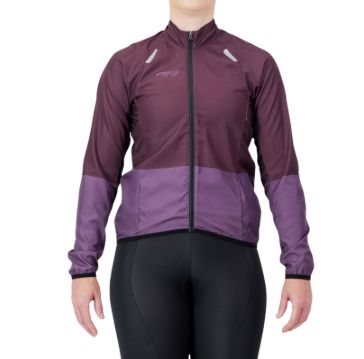 ENJOY ATOM JCKT PRNTD/2TONE/PINOTAGE/FEMALE, Size: SML