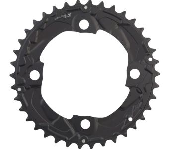 SHIMANO DEORE FC-M617 CR 38T AZ 10SPD 104MM, Colour: Black