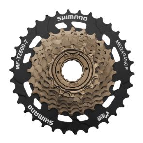 SHIMANO MFTZ50 FREEWHEEL14-28, Colour: Black/Gold