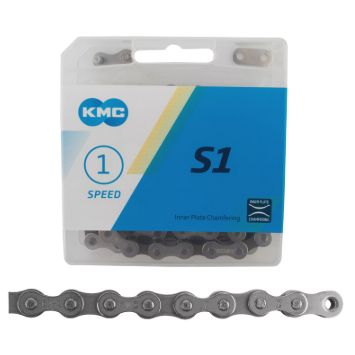 KMC S1  1-SPD CHAIN 112 LINKS, Colour: Silver