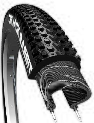 CST JACK RABBIT TYRE 26X2.0 TLR EP, Colour: BLACK