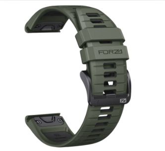 FORZA ELITE 22MM EASYFIT 2TONE WATCH STRAP, Colour: ARMY/BLK