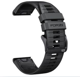 ELITE 26MM EASYFIT 2TONE STRPE SRIES WTCH STRP, Colour: BLK/BLK, Size: 26MM