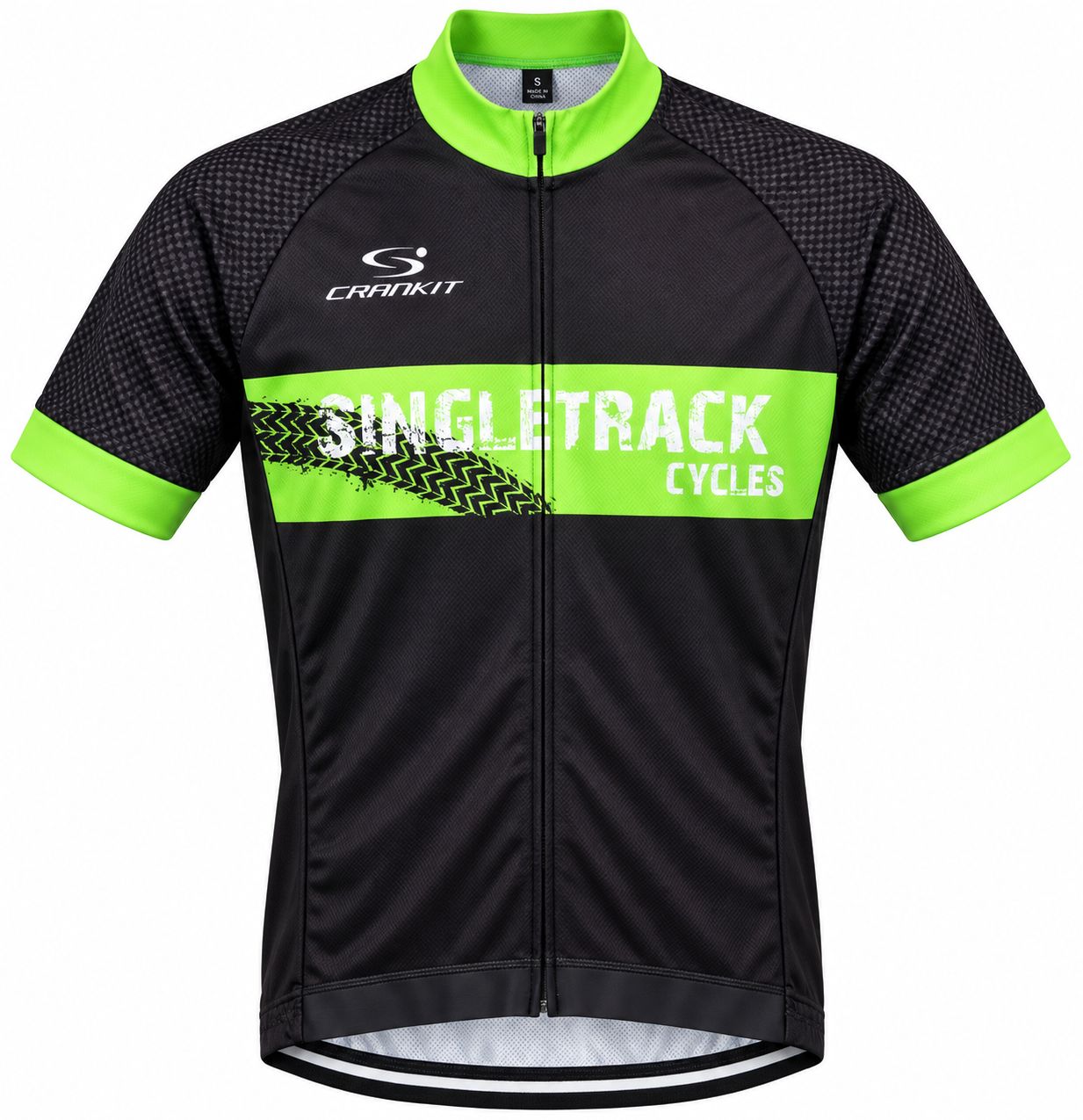 SINGLETRACK SHIRT CRANK IT (BLACK/GREEN), Size: XS