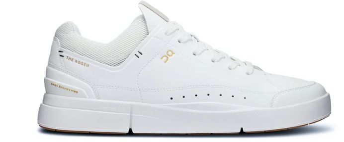 THE ROGER COURT WHITE/GUM (F), Colour: WHITE/GUM, Size: UK4