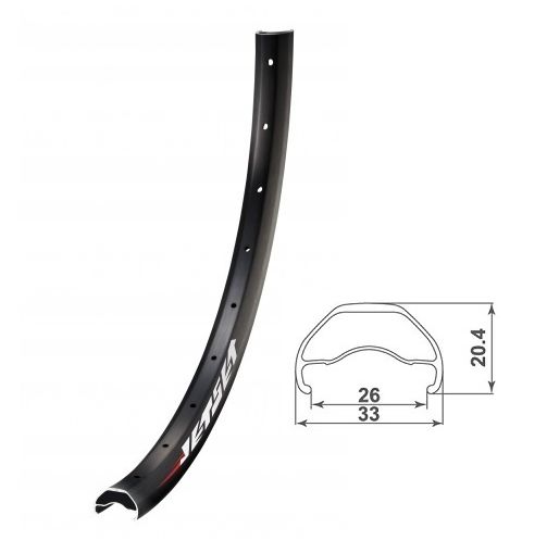 JETSET RIM 29" E337 28H T/LESS