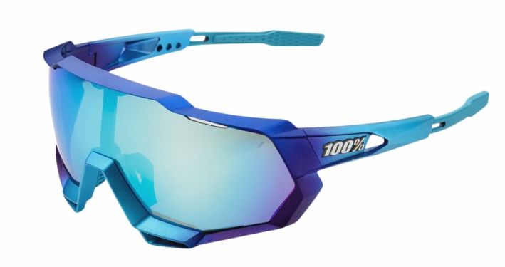 100% SPEEDTRAP -MATTE METALLIC, COLOR: Blue Topaz Multilayer Mirror