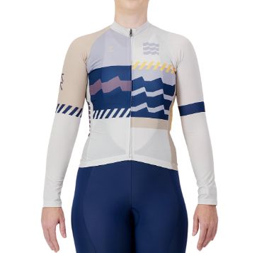 ENJOY SUPREMIUM LONG SLEEVE/GEOM/LIGHT/FEMALE, Size: M