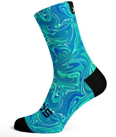 SOX MARBLE BLUE SOCKS, Size: UK 12-3