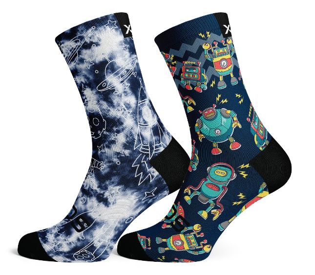 SOX KIDS COMBO GR, Colour: GALASTIC &amp; ROBOTS, Size: UK 9-13