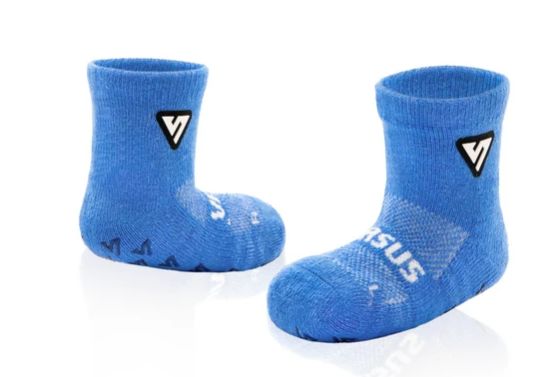 VERSUS ANTI- SLIP BABY SOCKS PASTEL BLUE, Size: 0-18 MONTHS