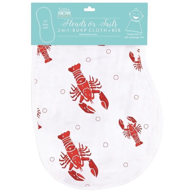 Heads or Tails Burp Cloth &amp; Bib