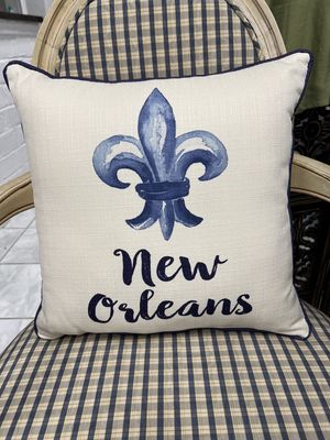 Fleur de Lis New Orleans Square Pillow