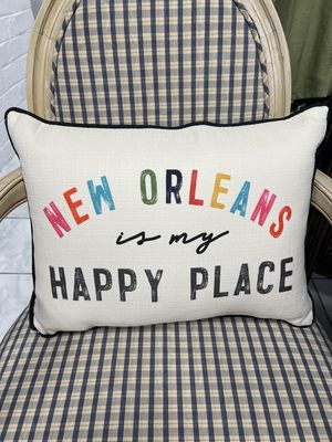 New Orleans is My Happy Place Pillow