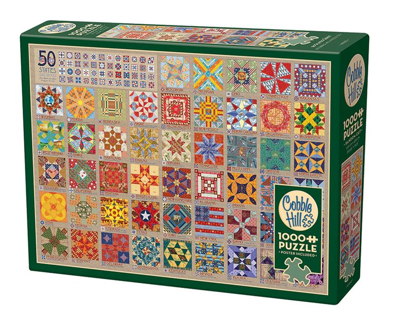 50 States Quilt 1000 Piece Puzzle