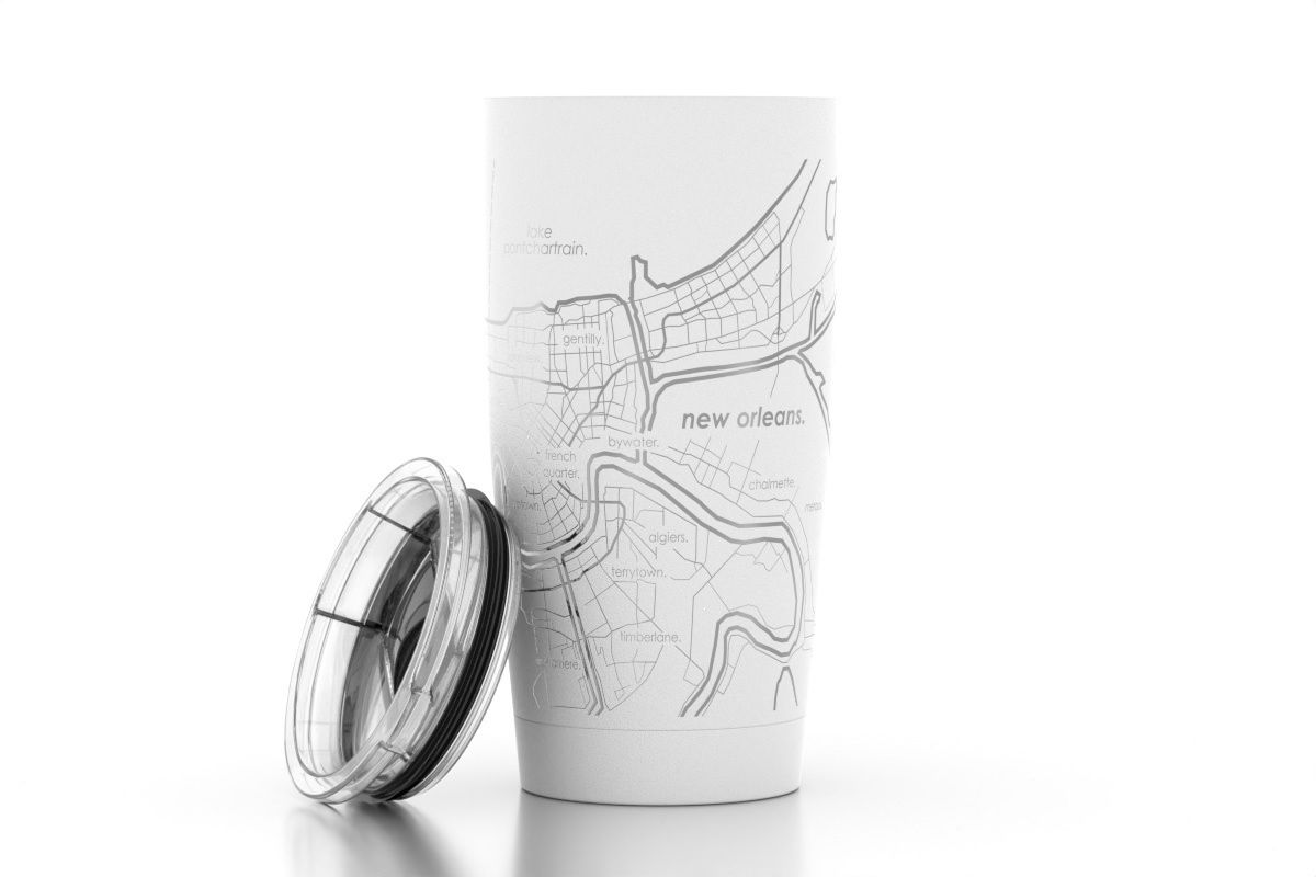 New Orleans Map Insulated Pint Tumbler