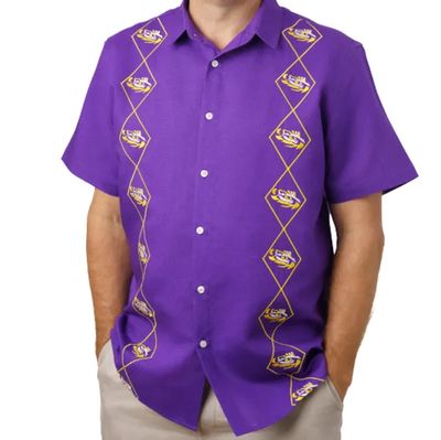 LSU Tiger Eye Guayabera Shirt