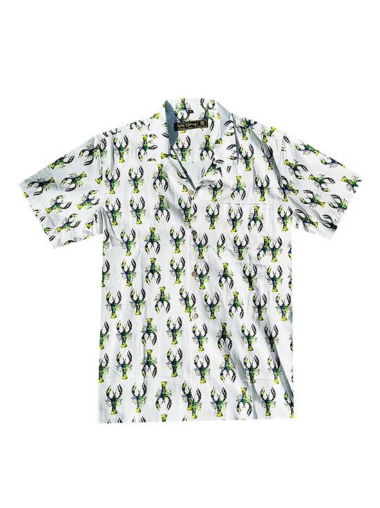 Crawfish Shirt in Purple Green and Gold