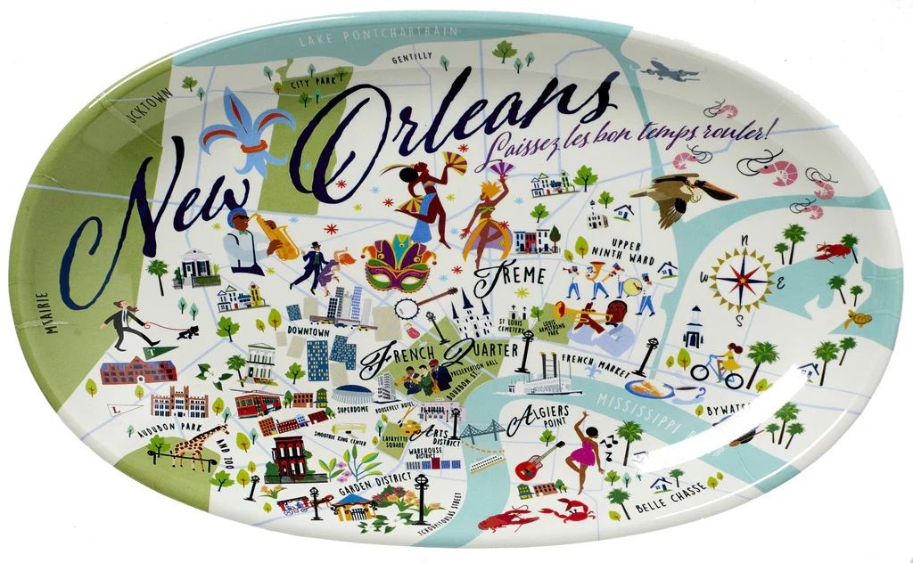 Small New Orleans Tidbit Tray
