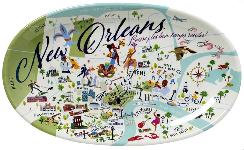 Small New Orleans Tidbit Tray