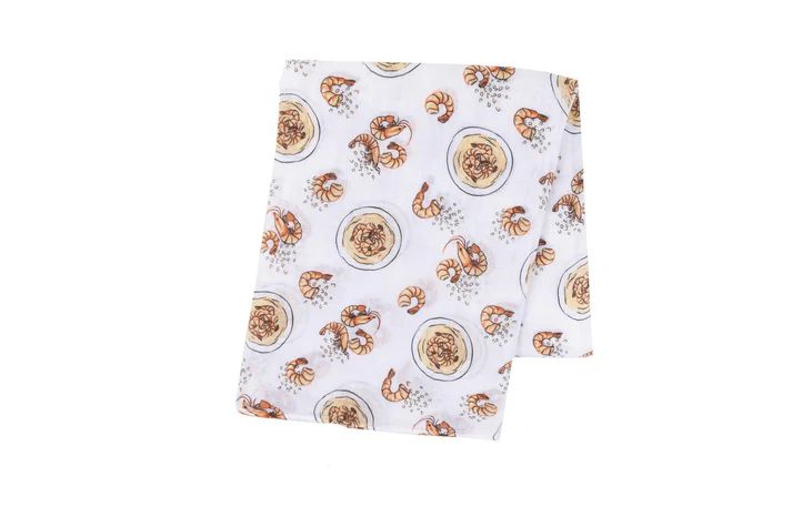 Shrimp and Grits Swaddle Blanket