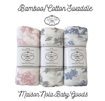 Storyland Toile Swaddle Blanket