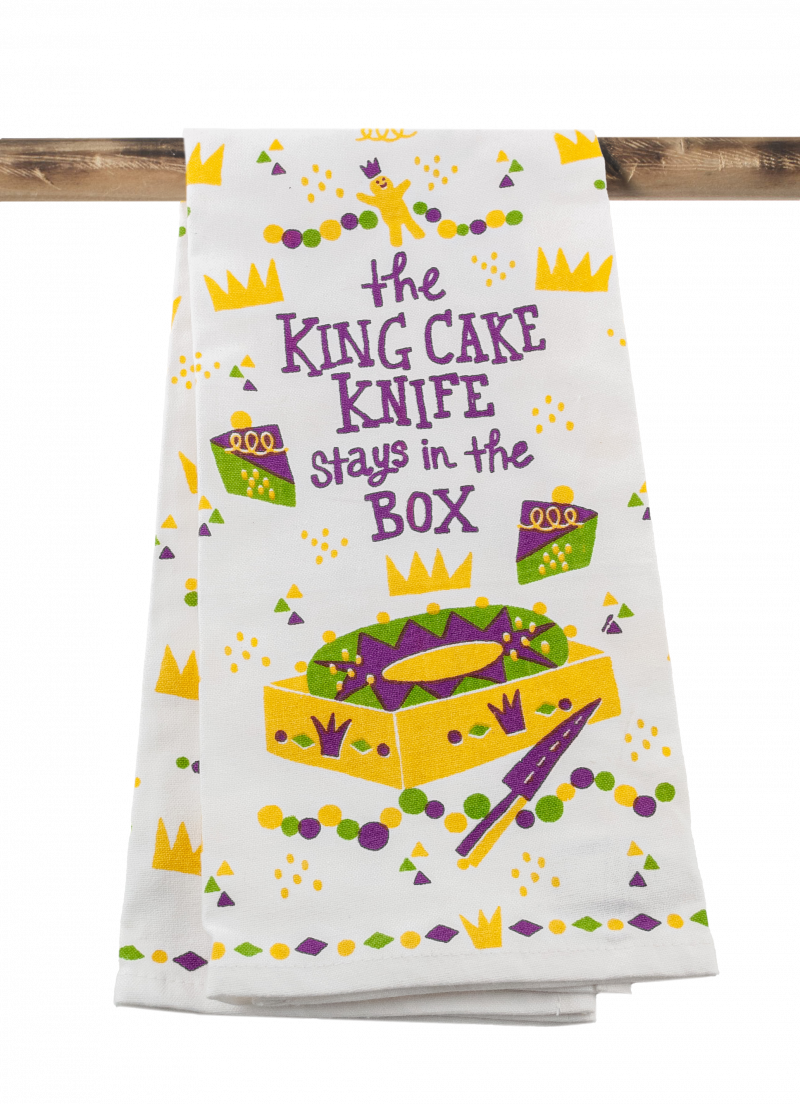 King Cake Knife Stays in the Box Towel