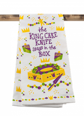 King Cake Knife Stays in the Box Towel