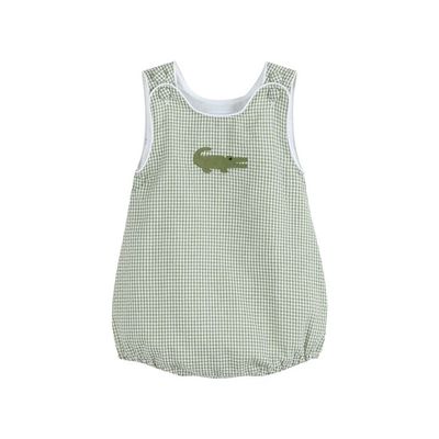Green Gingham Alligator Bubble