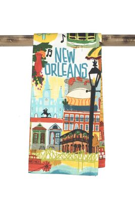 New Orleans Collage Kitchen Towel
