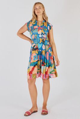 Solana Tiered Dress - Ocean