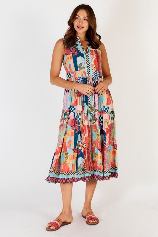 Solaire Sleeveless Midi Dress
